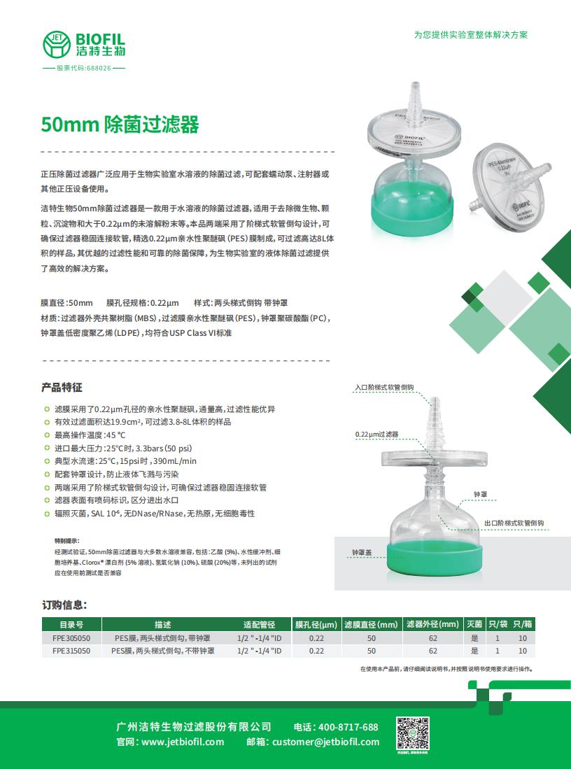 50mm除菌過濾器